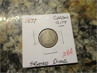 1877 Carson City Seated Dime