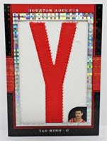 YAO MING TOPPS LETTERMAN "Y" PATCH CARD