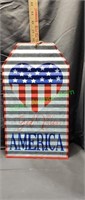 Galvanized  sign patriotic  God Bless America