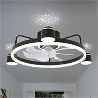 28in. LED Indoor Black Starry Night Bladeless