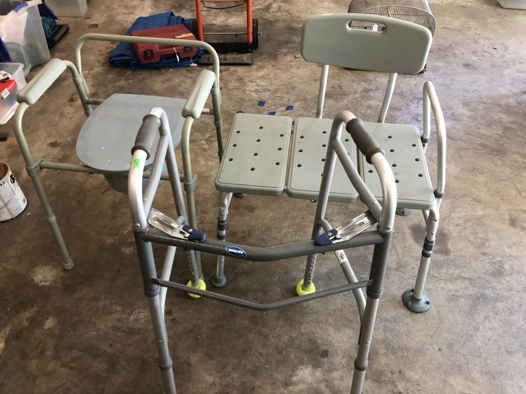 Medical -potty, shower chair & walker