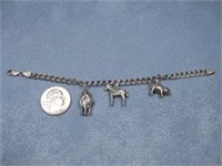 Sterling Silver Charms Bracelet Hallmarked