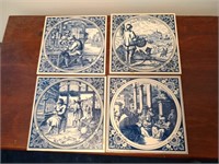 4 Delft Decorative Tiles