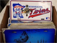 SD LICENSE PLATES, MN TWINS PLATE CLOCK ETC