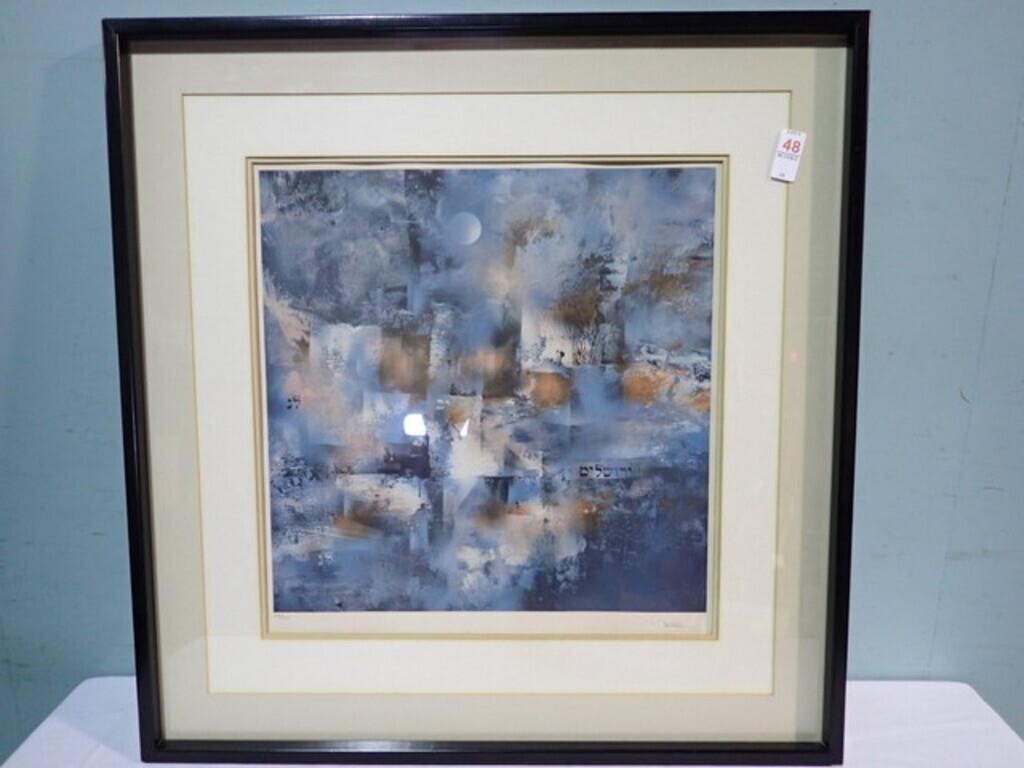 ABSTRACT LITHO W/ MOON BY LEONARDO NIERMAN 32x31