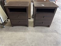 Pair of Ikea 2-Drawer Night Stands
