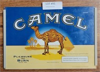 CAMEL CIGARETTE SIGN WITH GLASS COVERED FRAME