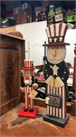 Wooden nutcracker with Uncle Sam