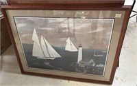 Framed Sailboat Print 38" x 29"