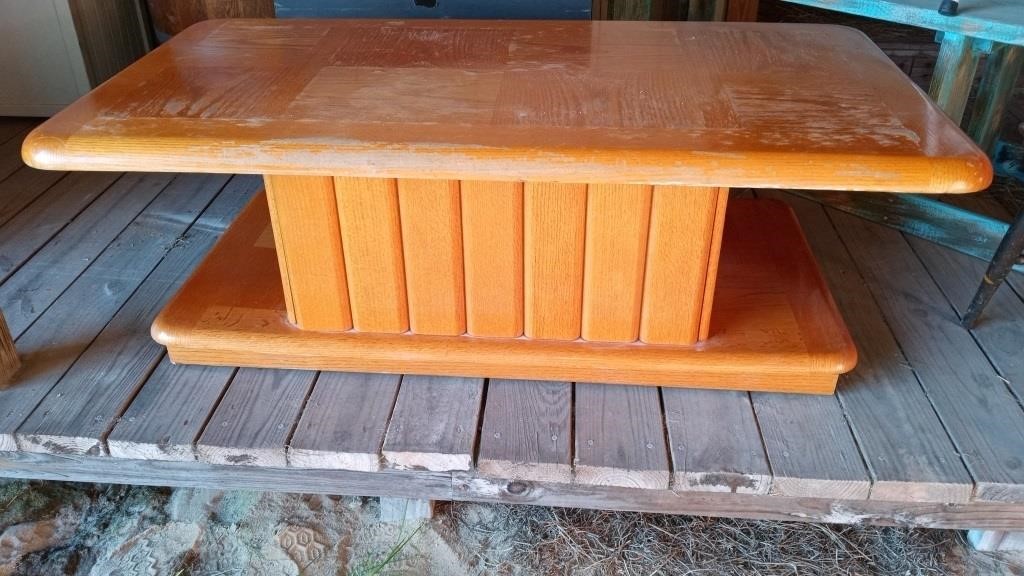 Large Coffee Table with Storage (some damage to
