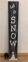 LET IT SNOW WOODEN SIGN