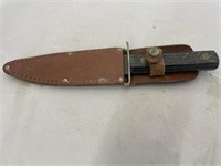 Knife in Sheath Colonel Straight Blade