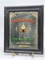 Vtg. Old Bushmills Pure Malt Whiskey Mirrored Sign