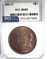1921-D Morgan PCI MS63 Great Color