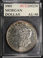 1901 MORGAN DOLLAR ACG AU/BU