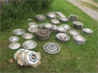 Over 200 Automotive Hubcap and Ring Collection
