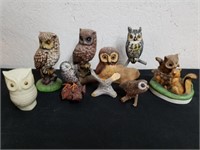 Vintage owl figurines