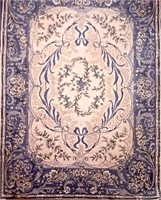 ROOM Size RUG 8x11 Ft. BLUE & IVORY ORIENTAL Style