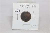 1874P Indian Head Cent