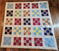 Vintage Patchwork Quilt 70" X 70"