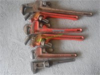 Assorted Steel Pipe Wrenches