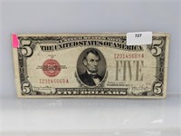 1928-F Red Seal $5 US Note