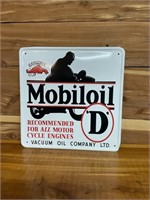 METAL MOBIL OIL SIGN