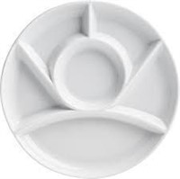 "As Is" Trudeau Round Fondue Plates, 9"