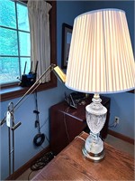 Crystal Lamp & Brass Floor Lamp