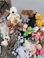 All stuffed animals on table