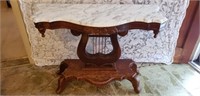 Marble Top Victorian Style Hall Sofa Table