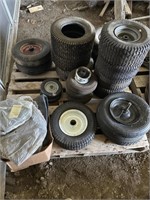 Pallet of ATV, Lawn Mower Tires & New Tubing