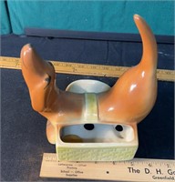 Vintage Dachshund Wiener Dog Ceramic Planter