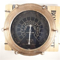 WWII nautical solid brass gauge