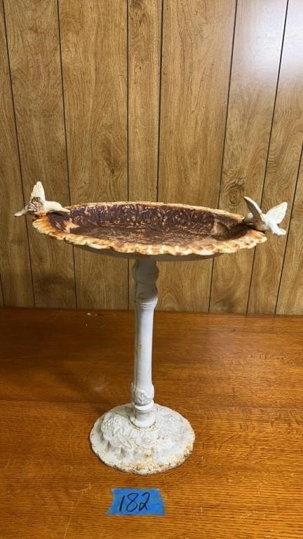 18” cast iron bird bath