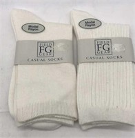 2pr Nwt Socks Field Gear Modal Rayon White