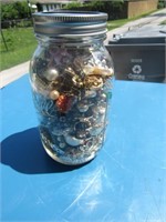 jar of costume jewelry