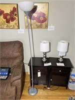 2 END TABLES AND 3 LAMPS