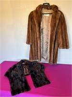 Eilers Fur Coat & Arnocouros Fur Cape, Vintage