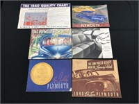 5 Plymouth Sales Brochures