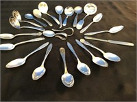 20 + Silver Plate Cutlery-Vintage Spoons, knife