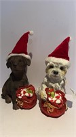 NWT Christmas Puppies Westie Black Lab