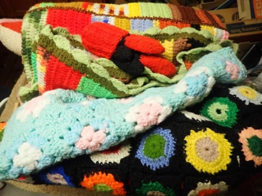 Baby Blanket + (3) Throws