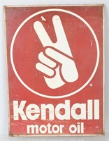 KENDALL MOTO OIL DOUBLE SIDE TIN SIGN
