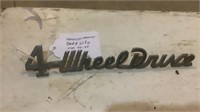 Vintage Jeep Willys 4-Wheel Drive Car Badge Emblem