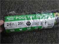 Poultry netting 25' roll- 2' tall - new