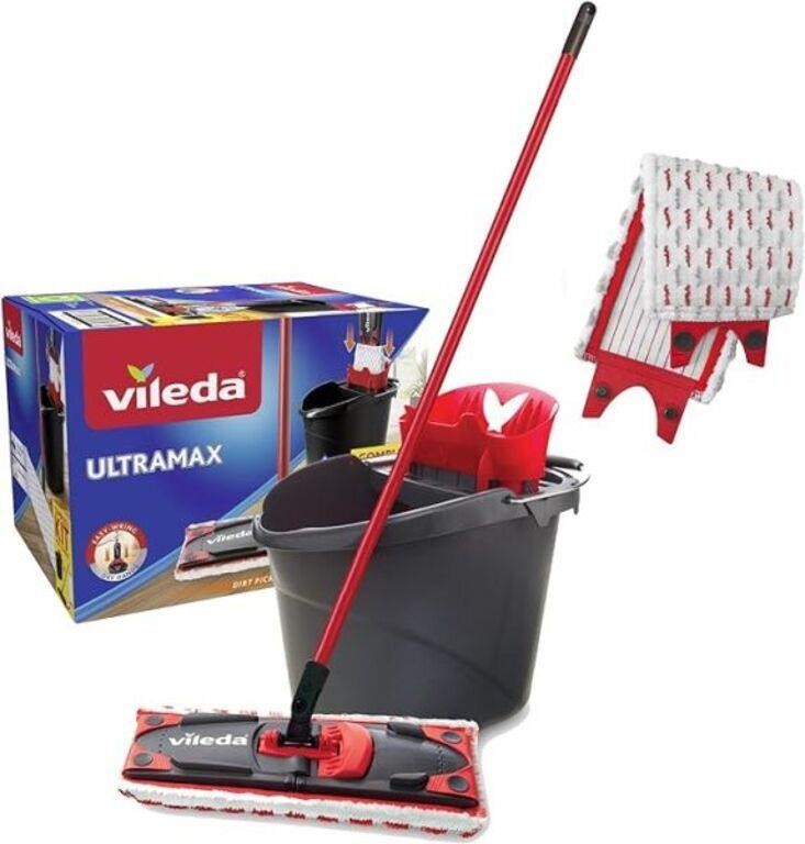 "Used" Vileda Ultramax Flat Mop and Bucket Set