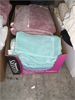 box lot of towels