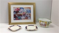 Teapot Picture, Porcelain Display Plates & Planter