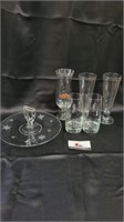 Glass Platter & Drinkware